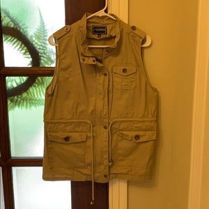 C’est Toi Utility Vest - Tan/Khaki (Large)